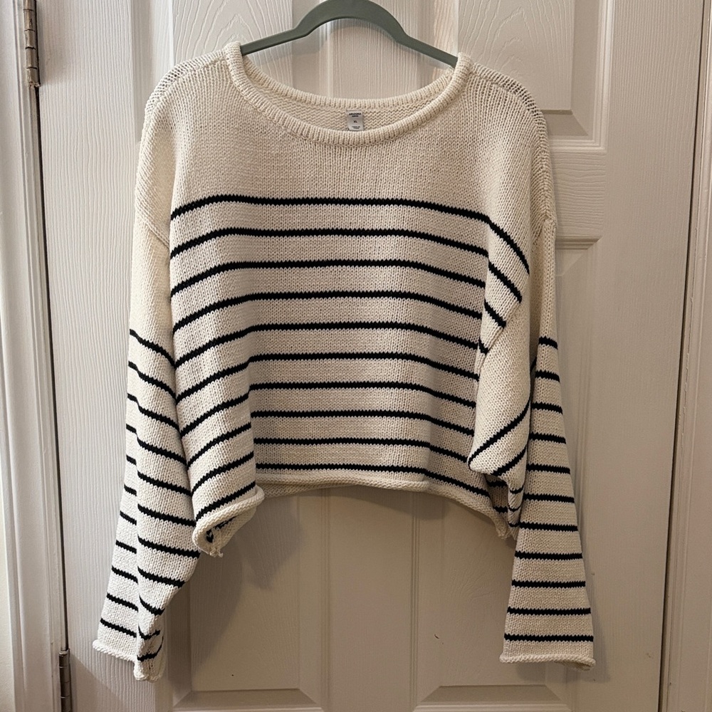 Arizona striped cropped sweater sz XL